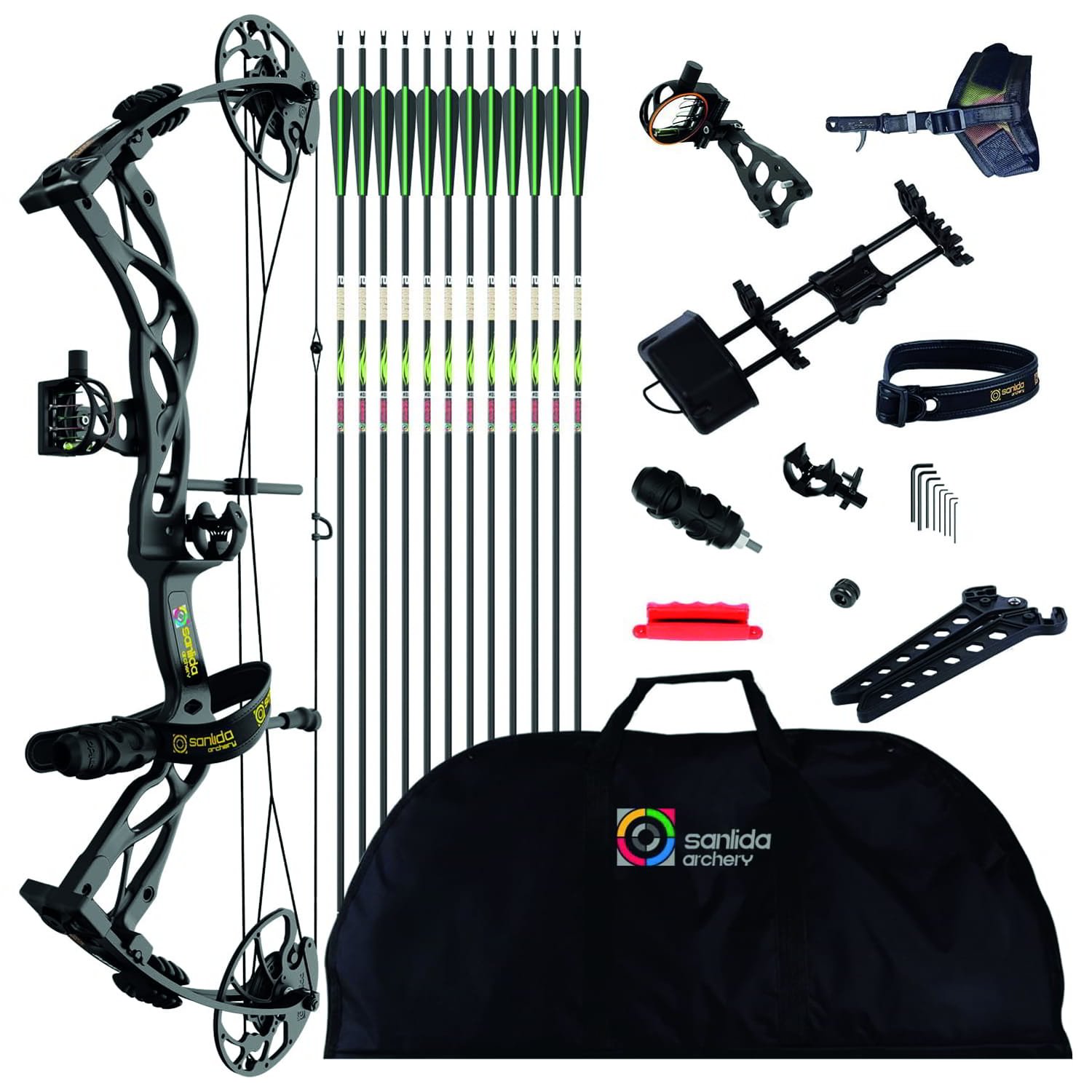 Sanlida Dragon X9 – Kit Arco Compuesto RTH 0–70 lbs - Imagen 5