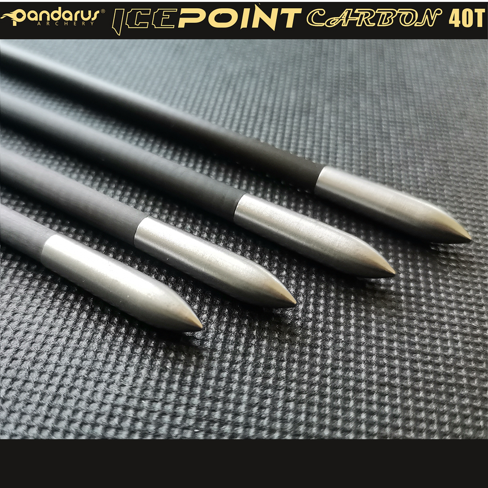 Flechas de Carbono Pandarus Icepoint ID 3.2mm (.001 Rectitud) 40T para Tiro al Blanco – Alta Precisión y Velocidad - Imagen 3