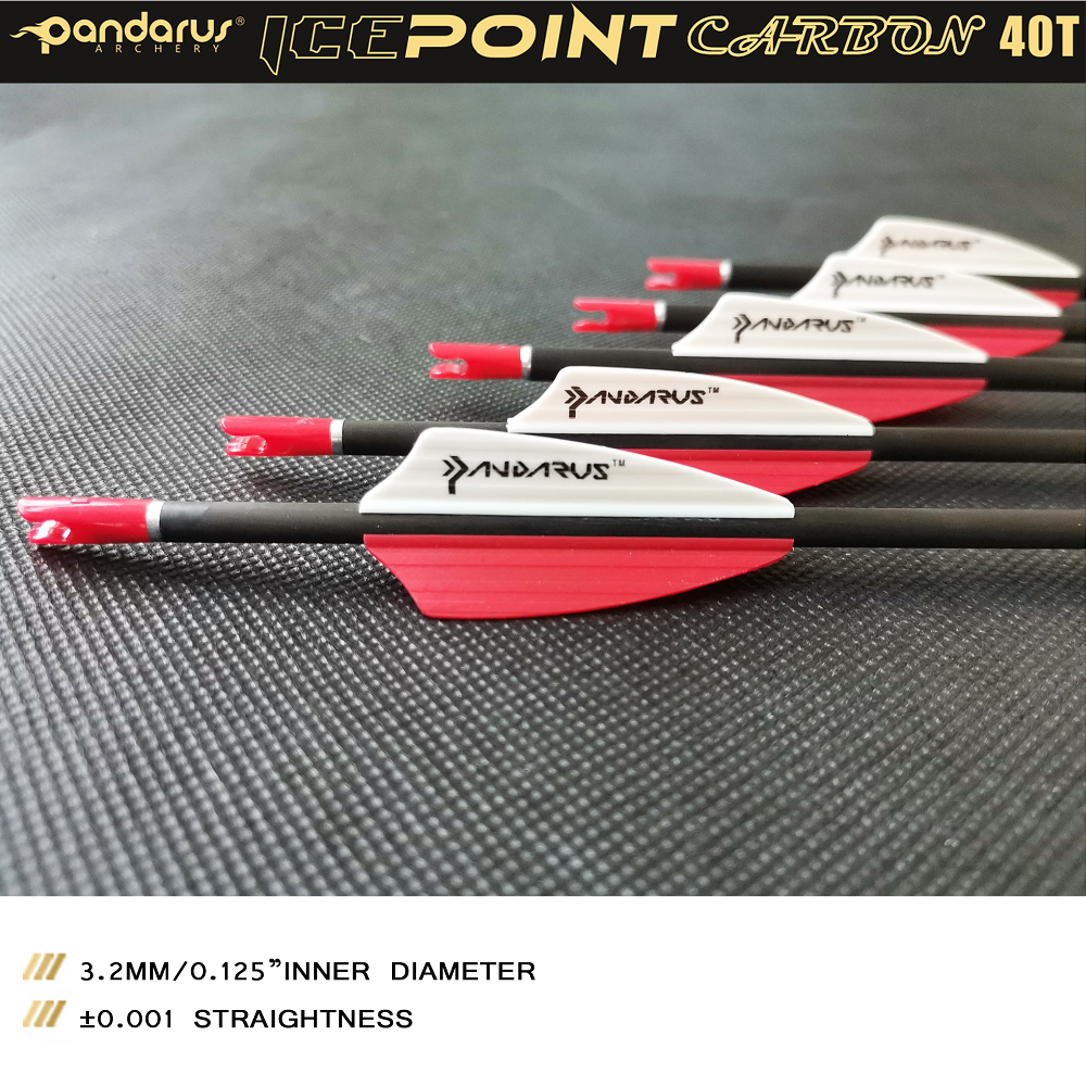 Flechas de Carbono Pandarus Icepoint ID 3.2mm (.001 Rectitud) 40T para Tiro al Blanco – Alta Precisión y Velocidad - Imagen 5